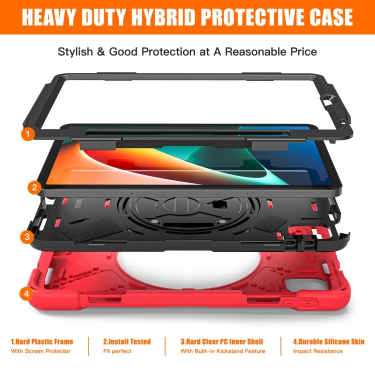 For Xiaomi Pad 5 / Pad 5 Pro Silicone + PC Tablet Case(Red) -  by PMC TechLife | Online Shopping South Africa | PMC TechLife