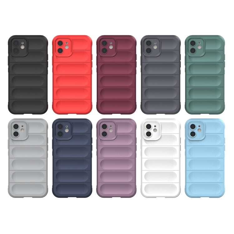 For iPhone 12 Magic Shield TPU + Flannel Phone Case(Red) - iPhone 12 / 12 Pro Cases by PMC TechLife | Online Shopping South Africa | PMC TechLife | Buy Now Pay Later Mobicred