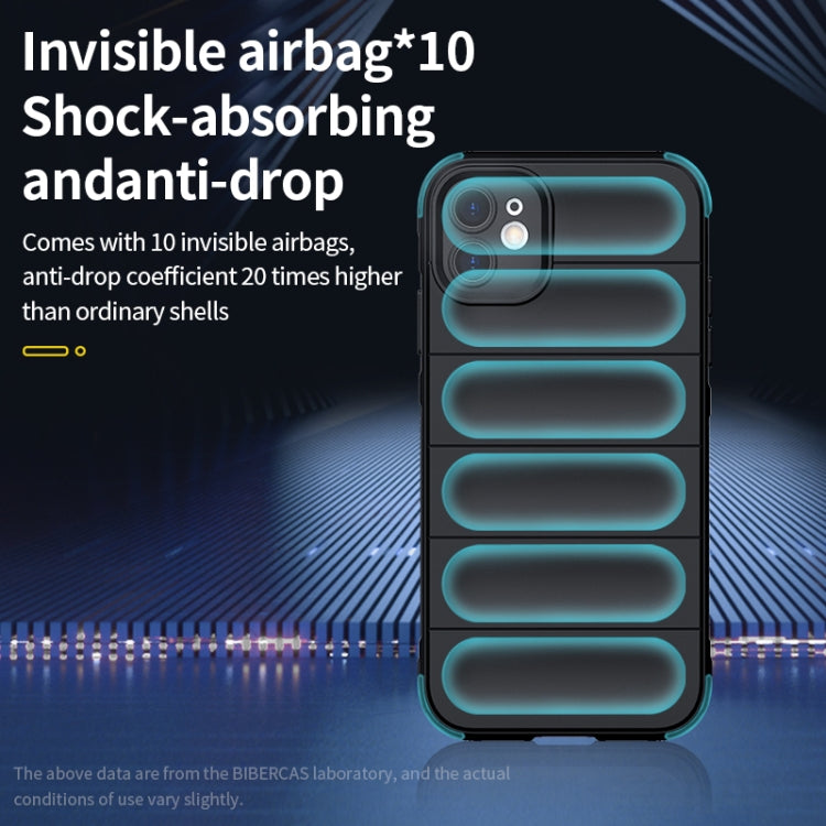 For iPhone 12 Magic Shield TPU + Flannel Phone Case(Black) - iPhone 12 / 12 Pro Cases by PMC TechLife | Online Shopping South Africa | PMC TechLife | Buy Now Pay Later Mobicred