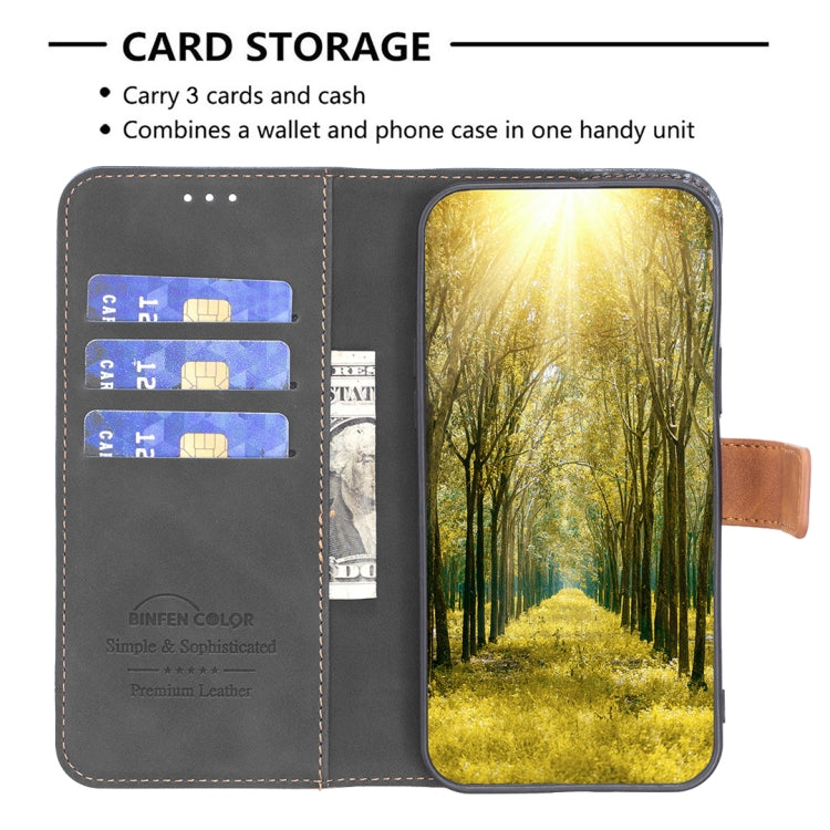 For Samsung Galaxy A12 BF11 Color Matching Skin Feel Leather Phone Case(Black) - free shipping - PMC TechLife - Order now!