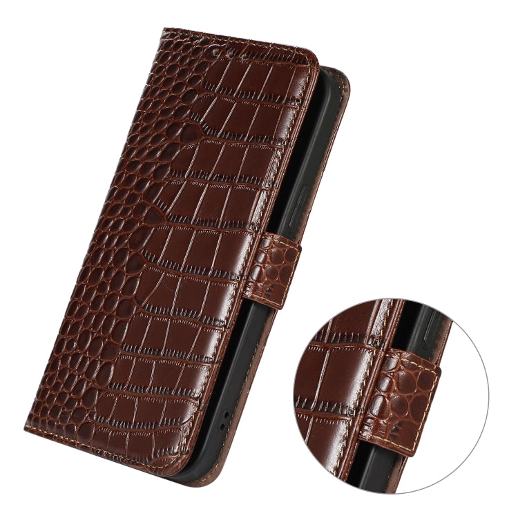 For Xiaomi 12 Lite Crocodile Top Layer Cowhide Leather Phone Case(Brown) - Xiaomi Cases by PMC TechLife | Online Shopping South Africa | PMC TechLife