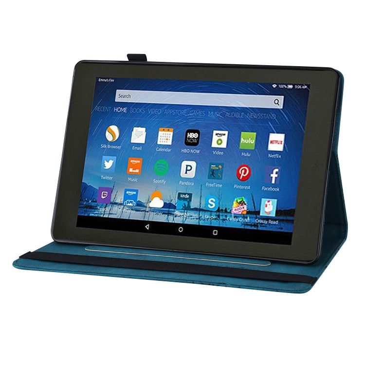 For Amazon Kindle Fire HD 8 2020 / 8 Plus Big Butterfly Embossed Smart Leather Tablet Case(Blue) - free shipping - PMC TechLife - Order now!