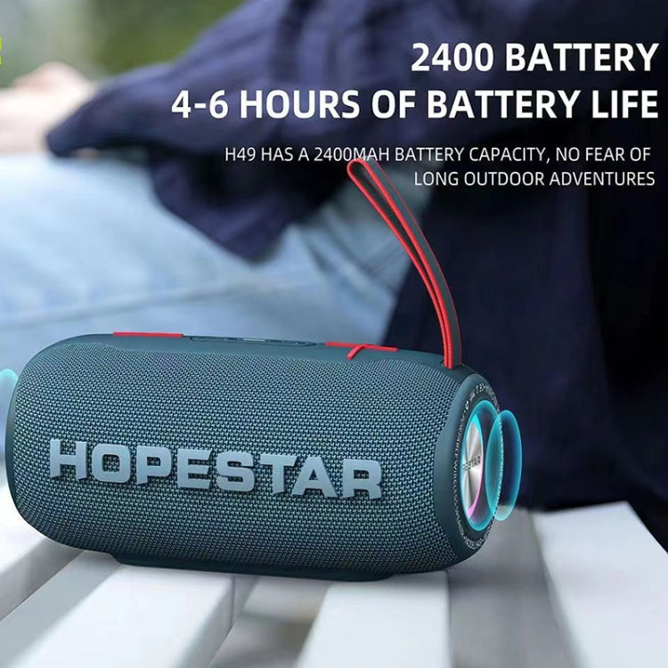 HOPESTAR H49 RGB Light TWS Waterproof Wireless Bluetooth Speaker(Blue) - Waterproof Speaker by HOPESTAR | Online Shopping South Africa | PMC TechLife | Buy Now Pay Later Mobicred