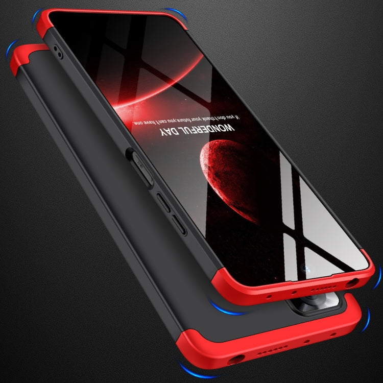 For Xiaomi Redmi Note 11 Pro 4G / 5G Global GKK Three Stage Splicing Full Coverage PC Case(Black Red) - Redmi Note 11 Pro Case by GKK | Online Shopping South Africa | PMC Jewellery