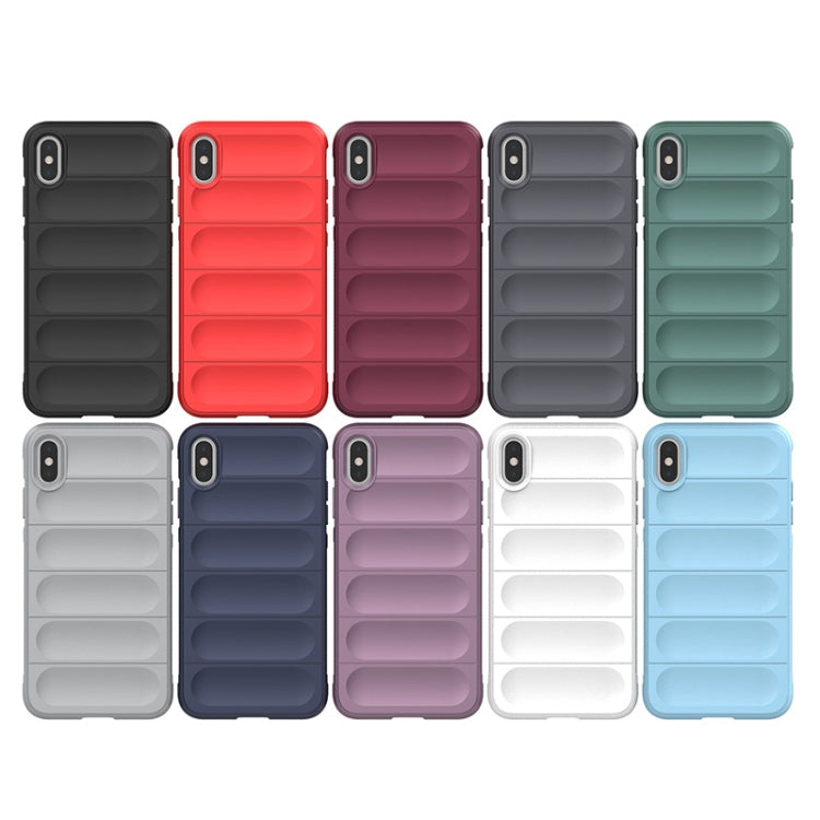 For iPhone XS Max Magic Shield TPU + Flannel Phone Case(Red) - More iPhone Cases by PMC TechLife | Online Shopping South Africa | PMC TechLife | Buy Now Pay Later Mobicred