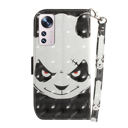 For Xiaomi 12 / 12X 3D Colored Horizontal Flip Leather Phone Case(Angry Bear) - 12 Cases by PMC Jewellery | Online Shopping South Africa | PMC Jewellery