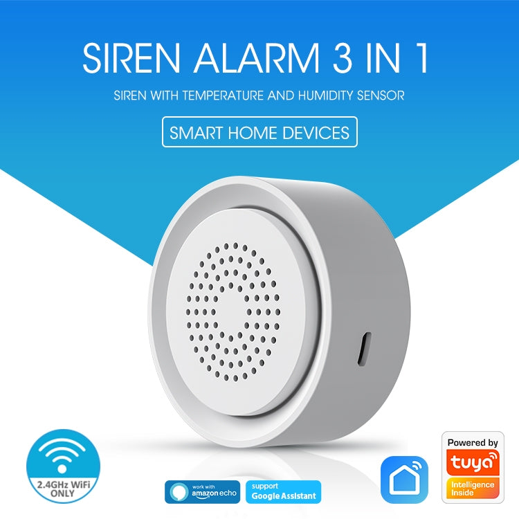 NEO NAS-AB03WT WiFi USB Siren Alarm with Temperature & Humidity Sensor - Others Alarm by NEO | Online Shopping South Africa | PMC Jewellery