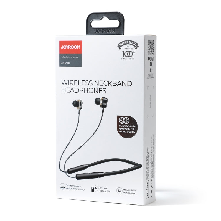 JOYROOM JR-DY01 Neckband Wireless Bluetooth Magnetic Dual Dynamic In-ear Sports Outdoor Earphone(Red) - Bluetooth Earphone by JOYROOM | Online Shopping South Africa | PMC Jewellery