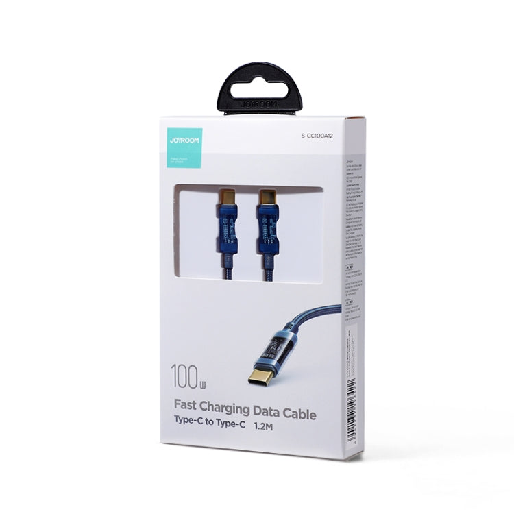 JOYROOM S-CC100A12 USB-C / Type-C to USB-C / Type-C 100W Sync Data Cable, Cable Length:1.2m(Blue) - USB-C & Type-C Cable by JOYROOM | Online Shopping South Africa | PMC Jewellery