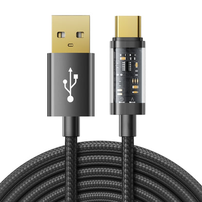 JOYROOM S-UC027A20 USB-A to USB-C / Type-C 3A Sync Data Cable, Cable Length:2m(Black) - USB-C & Type-C Cable by JOYROOM | Online Shopping South Africa | PMC Jewellery