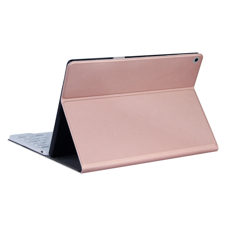 For Lenovo Tab M10 HD Gen 2 Bluetooth Keyboard Leather Tablet Case(Rose Gold) - Lenovo Keyboard by PMC TechLife | Online Shopping South Africa | PMC TechLife