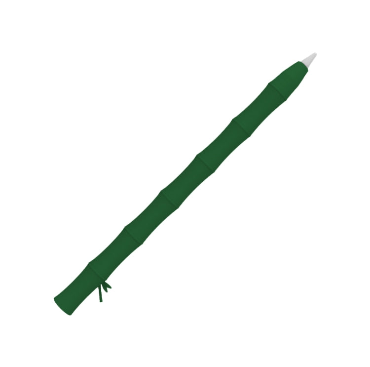 Bamboo Liquid Silicone Gel Stylus Pen Protective Case For Apple Pencil 1(Dark Green) - Pencil Accessories by PMC TechLife | Online Shopping South Africa | PMC TechLife