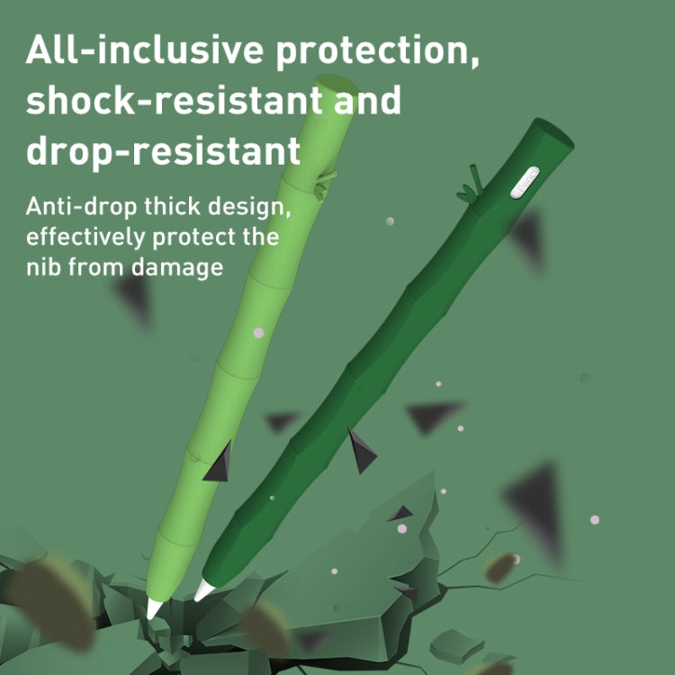 LOVE MEI Bamboo Liquid Silicone Gel Stylus Pen Protective Case For Apple Pencil 2(Light Green) - free shipping - PMC TechLife - Order now!