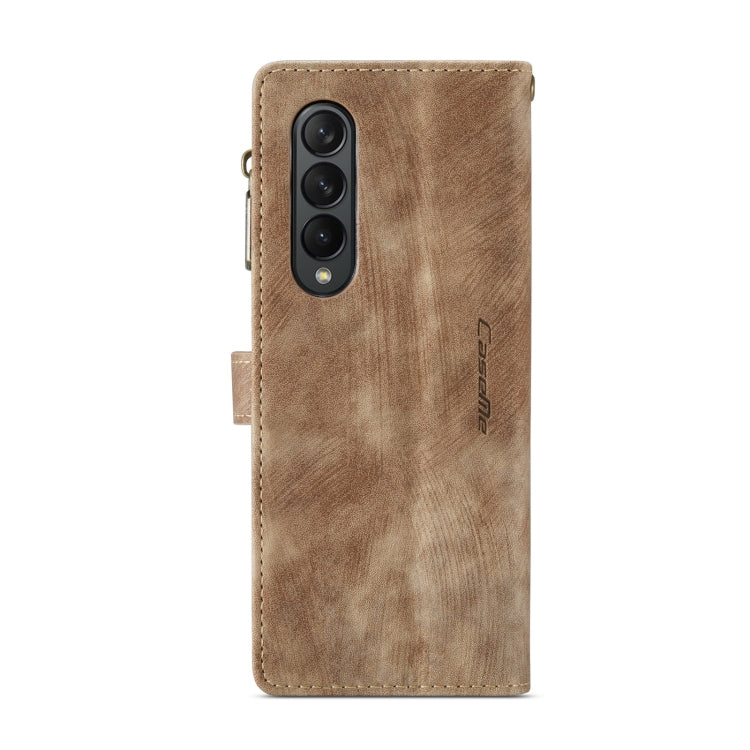 For Samsung Galaxy Z Fold3 5G CaseMe C30 Multifunctional Phone Leather Phone Case(Brown) - Galaxy Phone Cases by CaseMe | Online Shopping South Africa | PMC Jewellery | Buy Now Pay Later Mobicred