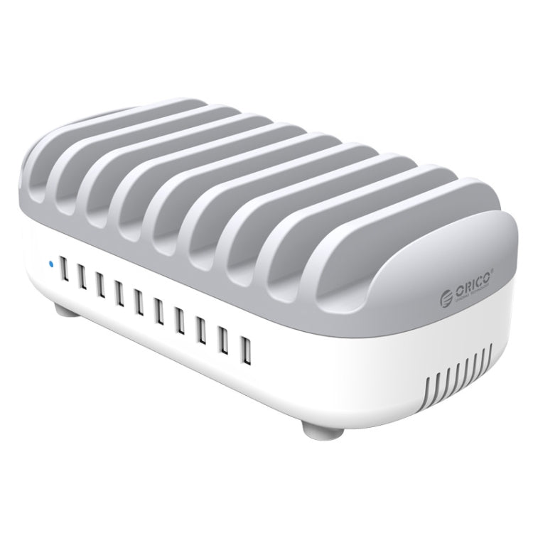 ORICO DUK-10P-DX 120W 5V 2.4A 10 Ports USB Charging Station, AU Plug(White) - Multifunction Charger by ORICO | Online Shopping South Africa | PMC Jewellery