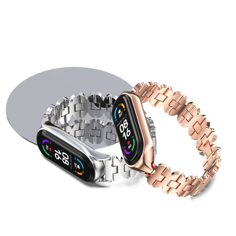 For Xiaomi Mi Band 5 / 6 MIJOBS Bone Chain Double Hole Metal Watch Band(Silver) - free shipping - PMC TechLife - Order now!