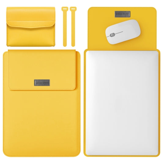 4 in 1 Lightweight and Portable Leather Computer Bag, Size:13/14 inches(Yellow) - 13.3 inch by PMC Jewellery | Online Shopping South Africa | PMC Jewellery