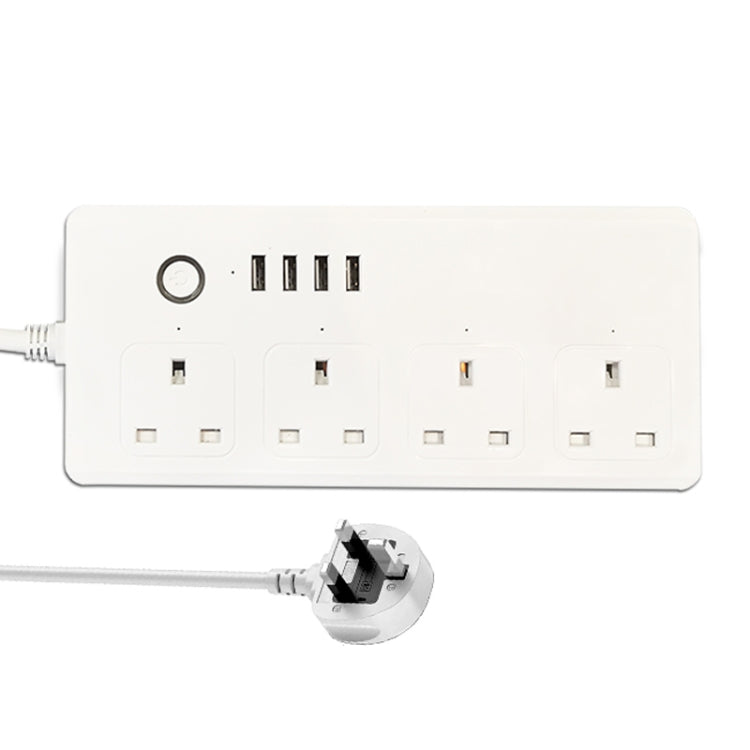 WIFI  13A SM-SO301-K 4 Holes + 4 USB Multi-purpose Smart Power Strip, UK Plug - Smart Socket by PMC TechLife | Online Shopping South Africa | PMC TechLife