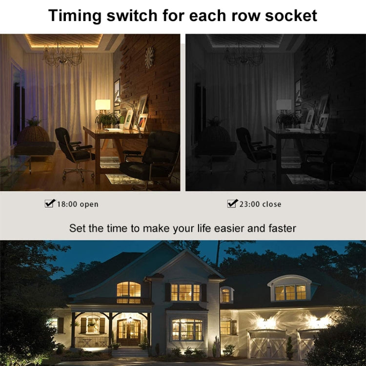 WIFI  13A SM-SO301-K 4 Holes + 4 USB Multi-purpose Smart Power Strip, UK Plug - Smart Socket by PMC TechLife | Online Shopping South Africa | PMC TechLife