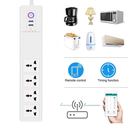 ZigBee 16A SM-SO306-M 4 Holes + 2 USB Multi-purpose Smart Power Strip(UK Plug) - Smart Socket by PMC Jewellery | Online Shopping South Africa | PMC Jewellery