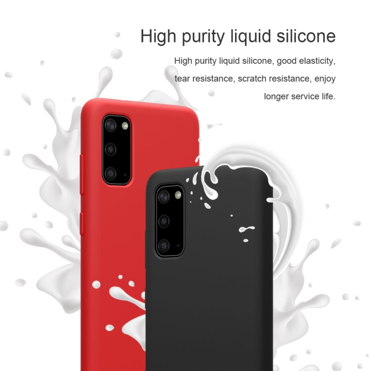 For Galaxy S20 / Galaxy S20 5G NILLKIN Feeling Series Liquid Silicone Anti-fall Mobile Phone Protective Case(Red) - Galaxy Phone Cases by NILLKIN | Online Shopping South Africa | PMC Jewellery | Buy Now Pay Later Mobicred