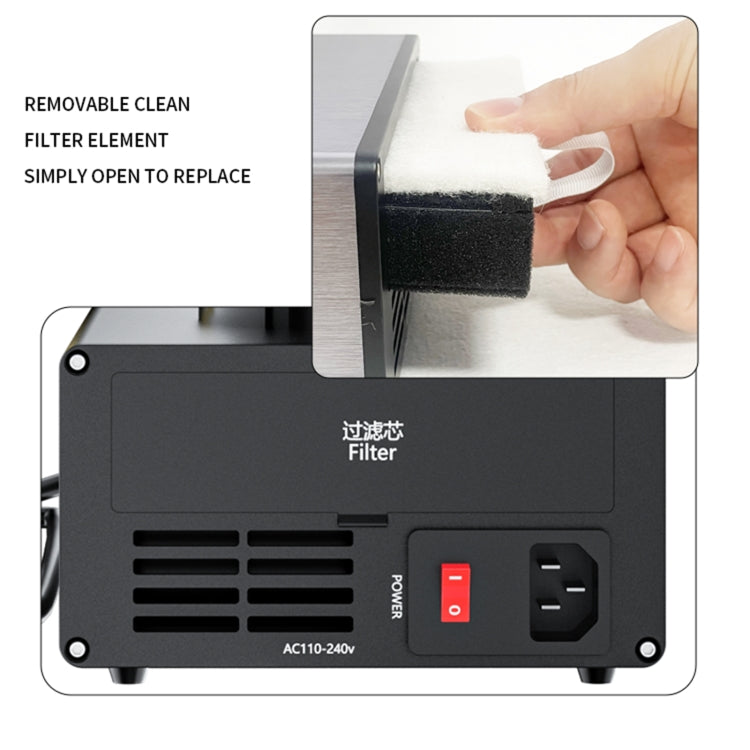 TBK D-201 2 in 1 Intelligent Constant Temperature Soldering Iron With Solder Smoking Absorber Tool, UK Plug - free shipping - PMC TechLife - Order now!