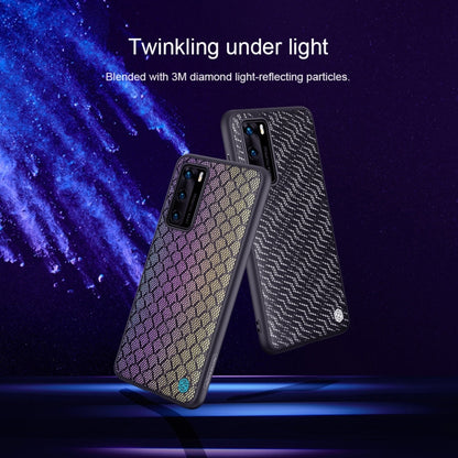 For Huawei P40 NILLKIN Glorious Series TPU + PC 3D Geometric Texture Reflective Mobile Phone Protective Case(Rainbow Light) - Huawei Cases by NILLKIN | Online Shopping South Africa | PMC Jewellery