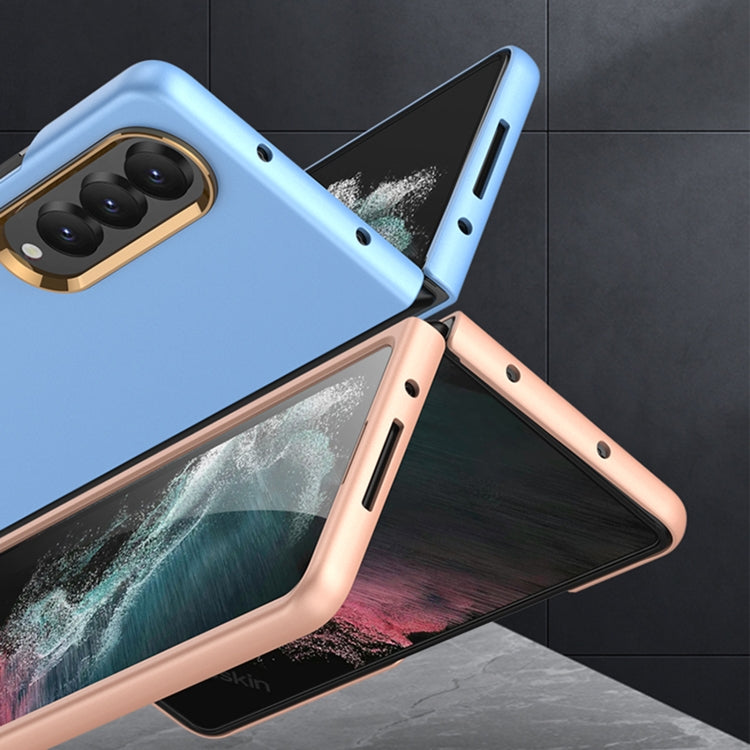 For Samsung Galaxy Z Fold4 GKK Ultra-thin Electroplating Lens Frame Phone Case(Rose Gold) - Galaxy Z Fold4 5G Cases by GKK | Online Shopping South Africa | PMC Jewellery