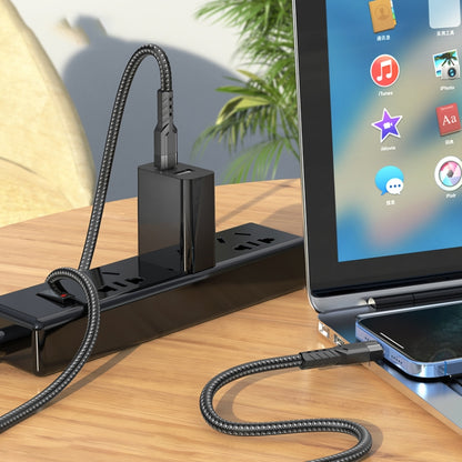 hoco U110 20W USB-C / Type-C to 8 Pin PD Charging Data Cable，Length：1.2m(Black) - 2 in 1 Cable by hoco | Online Shopping South Africa | PMC Jewellery