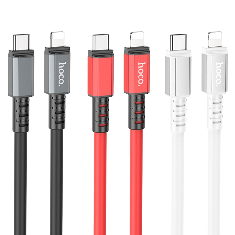 hoco X85 20W USB-C / Type-C to 8 Pin Strength PD Charging Data Cable，Length：1m(Red) - 2 in 1 Cable by hoco | Online Shopping South Africa | PMC Jewellery