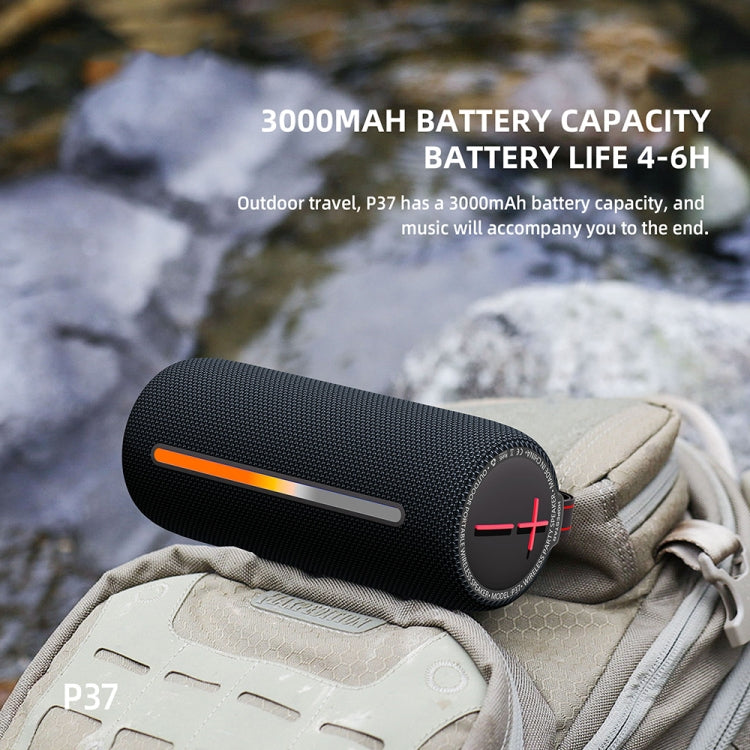 HOPESTAR P37 Outdoor Portable RGB Light Waterproof Wireless Bluetooth Speaker(Blue) - Waterproof Speaker by HOPESTAR | Online Shopping South Africa | PMC Jewellery