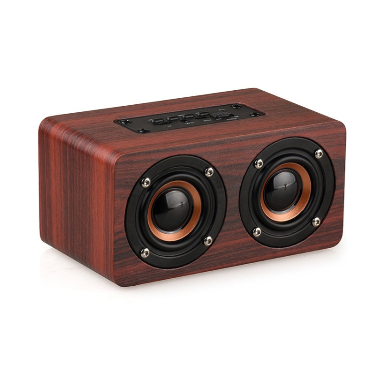 W5+ Wooden Wireless Bluetooth Speaker(Mahogany) - Desktop Speaker by PMC Jewellery | Online Shopping South Africa | PMC Jewellery