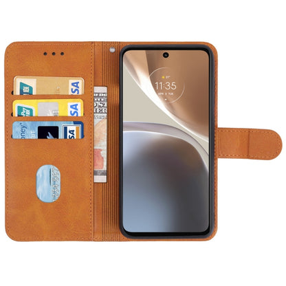 For Motorola Moto G32 Leather Phone Case(Brown) - Motorola Cases by PMC Jewellery | Online Shopping South Africa | PMC Jewellery