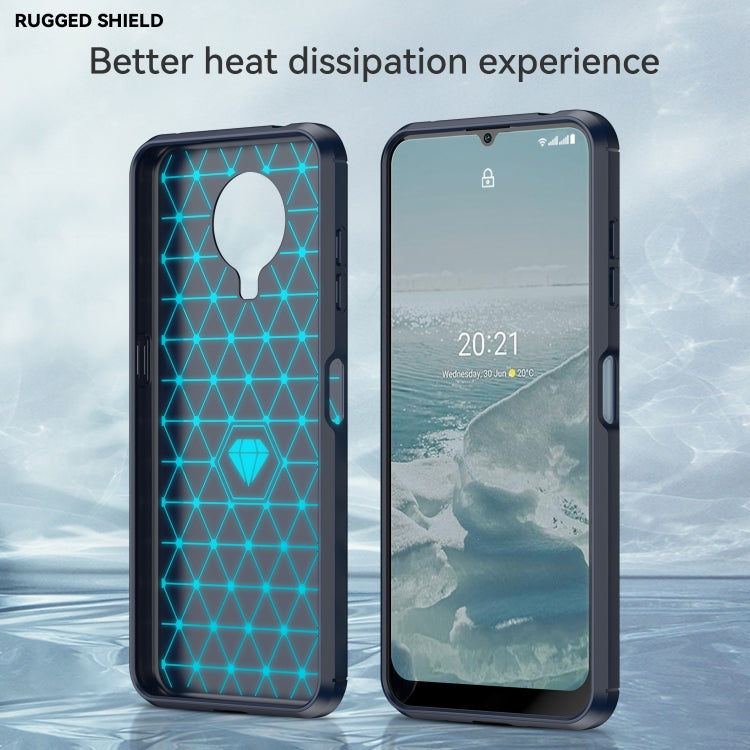 For Nokia G20 Brushed Texture Carbon Fiber TPU Phone Case(Blue) - Nokia Cases by PMC TechLife | Online Shopping South Africa | PMC TechLife | Buy Now Pay Later Mobicred