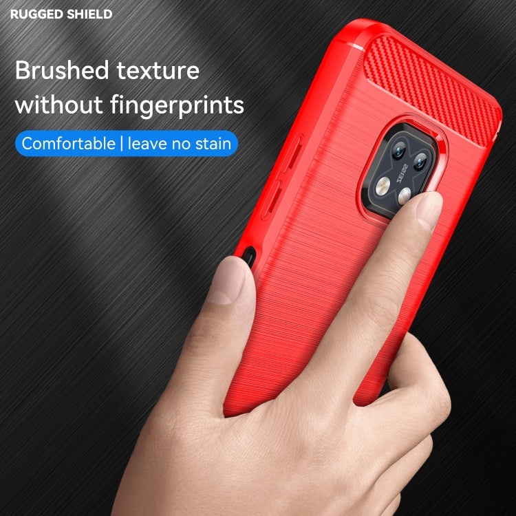 For Nokia XR20 Brushed Texture Carbon Fiber TPU Phone Case(Red) - Nokia Cases by PMC Jewellery | Online Shopping South Africa | PMC Jewellery