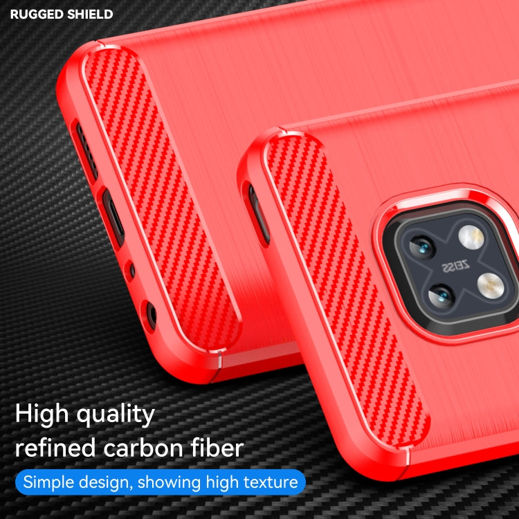 For Nokia XR20 Brushed Texture Carbon Fiber TPU Phone Case(Red) - Nokia Cases by PMC Jewellery | Online Shopping South Africa | PMC Jewellery