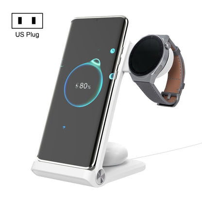 NILLKIN NKT12 3-in-1 Wireless Charger with Garmin Watch Charger, Plug Type:US Plug(White) - Wireless Charger by NILLKIN | Online Shopping South Africa | PMC Jewellery | Buy Now Pay Later Mobicred