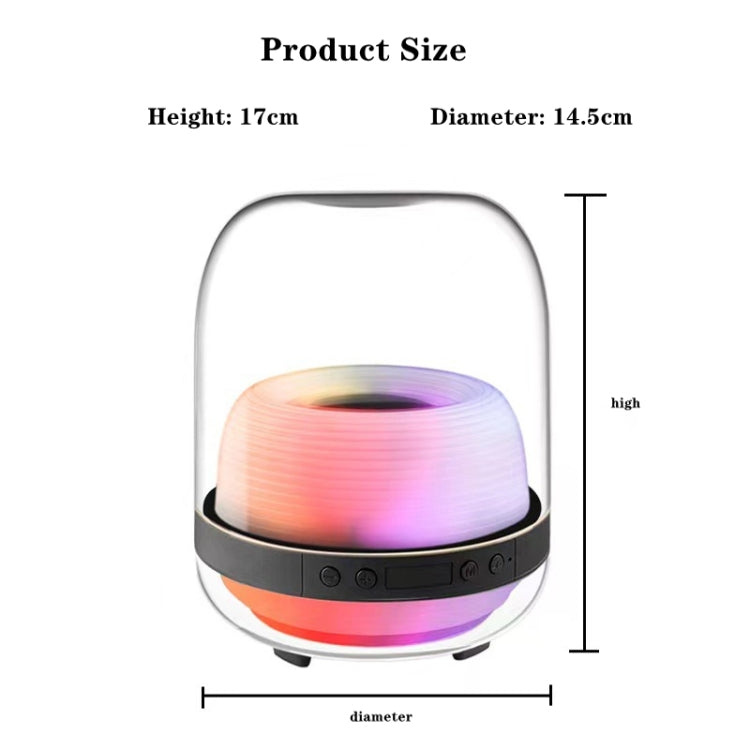 L20 15W Transparent Luminous 6D Stereo Wireless Bluetooth Speaker(Black) - Desktop Speaker by PMC TechLife | Online Shopping South Africa | PMC TechLife