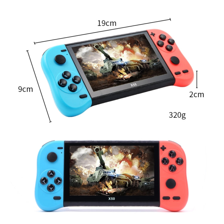 X50 5.1 inch Screen Handheld Retro Game Console 8G Memory with 6000+ Games(Black) - free shipping - PMC TechLife - Order now!