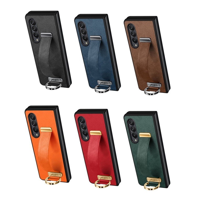 For Samsung Galaxy Z Fold4 SULADA Cool Series PC + Leather Texture Skin Feel Shockproof Phone Case(Brown) - Galaxy Z Fold4 5G Cases by SULADA | Online Shopping South Africa | PMC TechLife