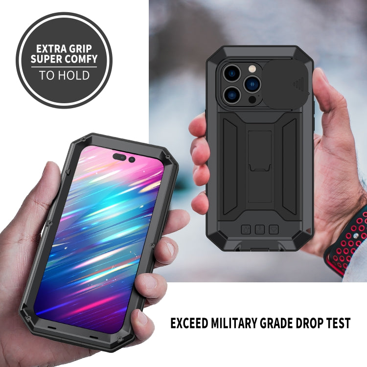 For iPhone 14 Pro Max R-JUST Shockproof Life Waterproof Dust-proof Case (Black) - free shipping - PMC TechLife - Order now!