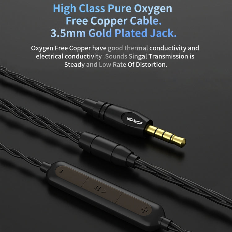 CVJ-CSN In-Ear Dual Magnetic Circuit Dynamic HIFI Wired Earphone, Style:Without Mic(Black) - In Ear Wired Earphone by CVJ | Online Shopping South Africa | PMC Jewellery | Buy Now Pay Later Mobicred