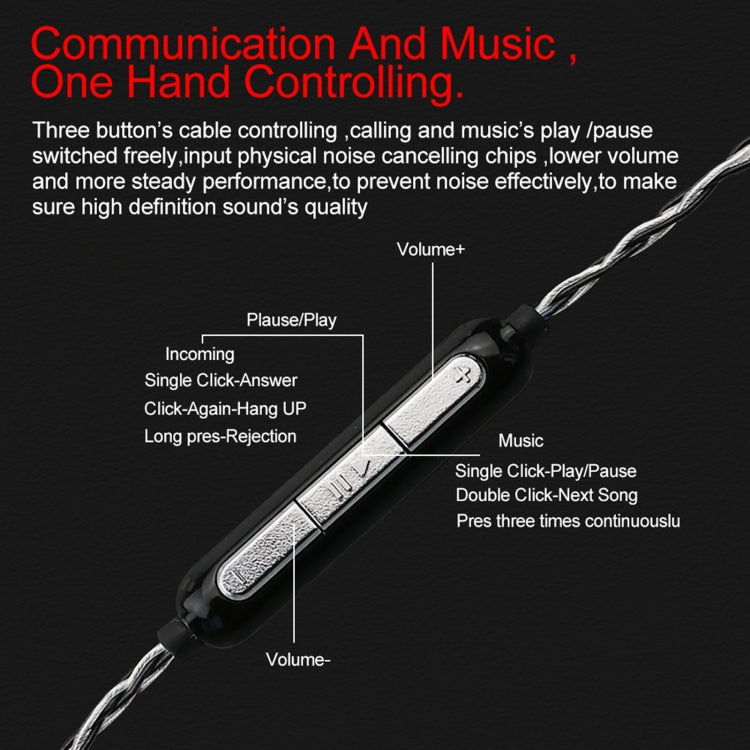 CVJ-CVM 1.2m 8 Core TC Silver Plated MMCX HIFI Earphone Update Cable, Style:With Mic - Cable & Splitter by CVJ | Online Shopping South Africa | PMC Jewellery | Buy Now Pay Later Mobicred