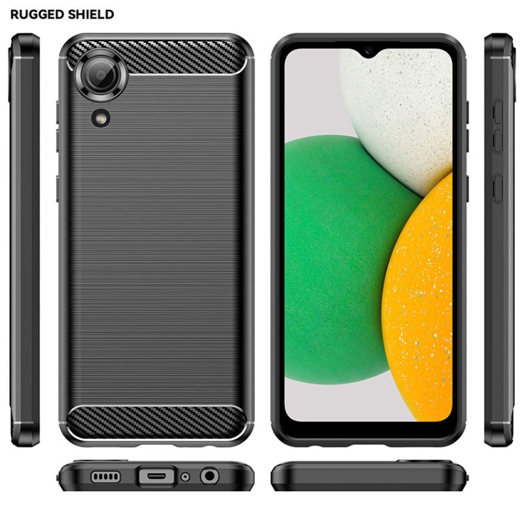 For Samsung Galaxy A03 Core Brushed Texture Carbon Fiber TPU Phone Case(Black) - free shipping - PMC TechLife - Order now!