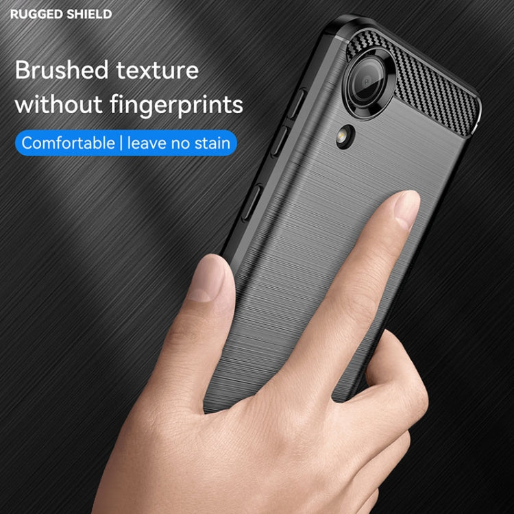 For Samsung Galaxy A03 Core Brushed Texture Carbon Fiber TPU Phone Case(Black) - free shipping - PMC TechLife - Order now!