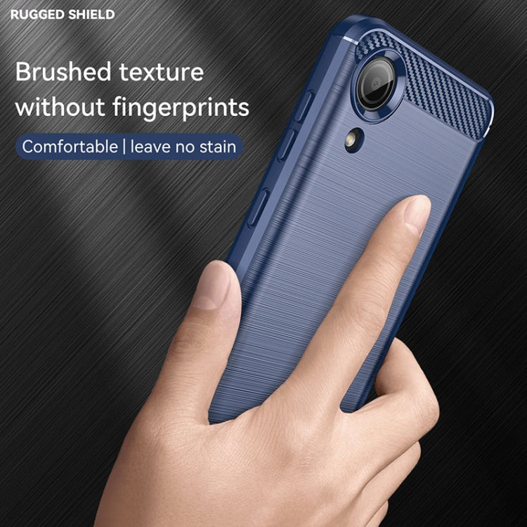 For Samsung Galaxy A03 Core Brushed Texture Carbon Fiber TPU Phone Case(Blue) - free shipping - PMC TechLife - Order now!