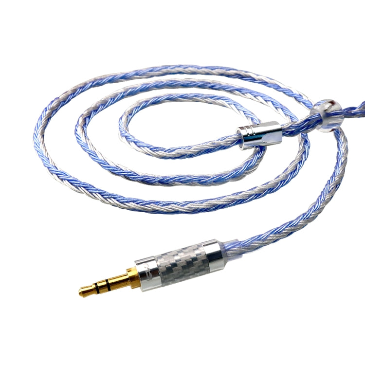CVJ V3 1.2m 16 Cores Silver-plated 3.5mm Earphone Cable, Style:0.78mm(Silver-Blue) - free shipping - PMC TechLife - Order now!