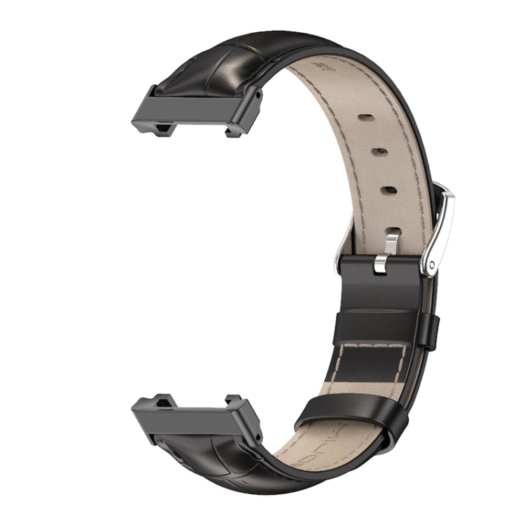 For Xiaomi Mi Band 7 Pro Mijobs Genuine Leather Top Layer Cowhide Watch Band(Bamboo Black) - free shipping - PMC TechLife - Order now!