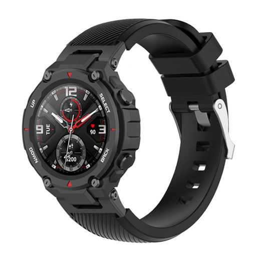 For Amazfit T-Rex / T-Rex Pro / Ares Twill Silicone Watch Band(Black) - Watch Bands by PMC Jewellery | Online Shopping South Africa | PMC Jewellery | Buy Now Pay Later Mobicred