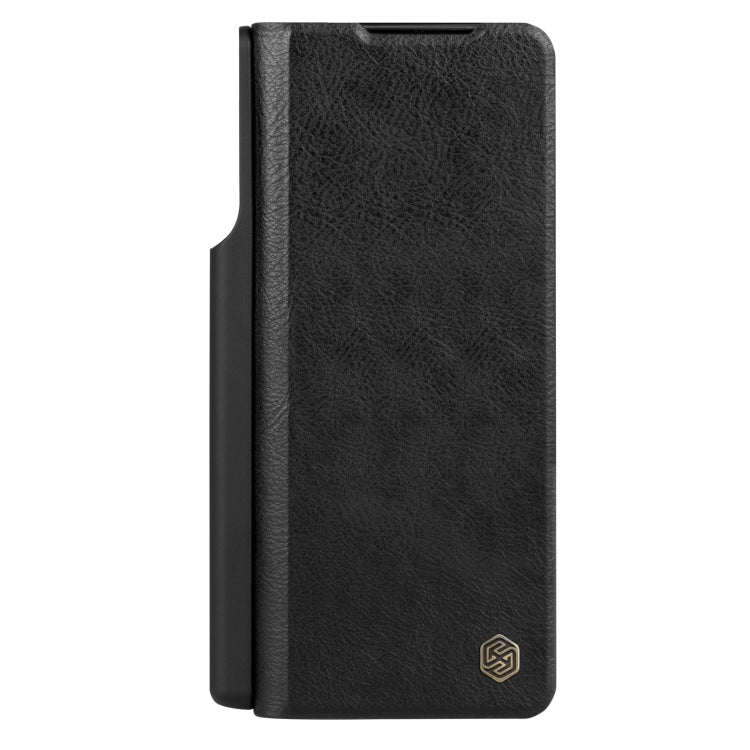 For Samsung Galaxy Z Fold4 5G NILLKIN QIN Series Pro Sliding Camera Cover Design Leather Phone Case(Black) - Galaxy Z Fold4 5G Cases by NILLKIN | Online Shopping South Africa | PMC Jewellery